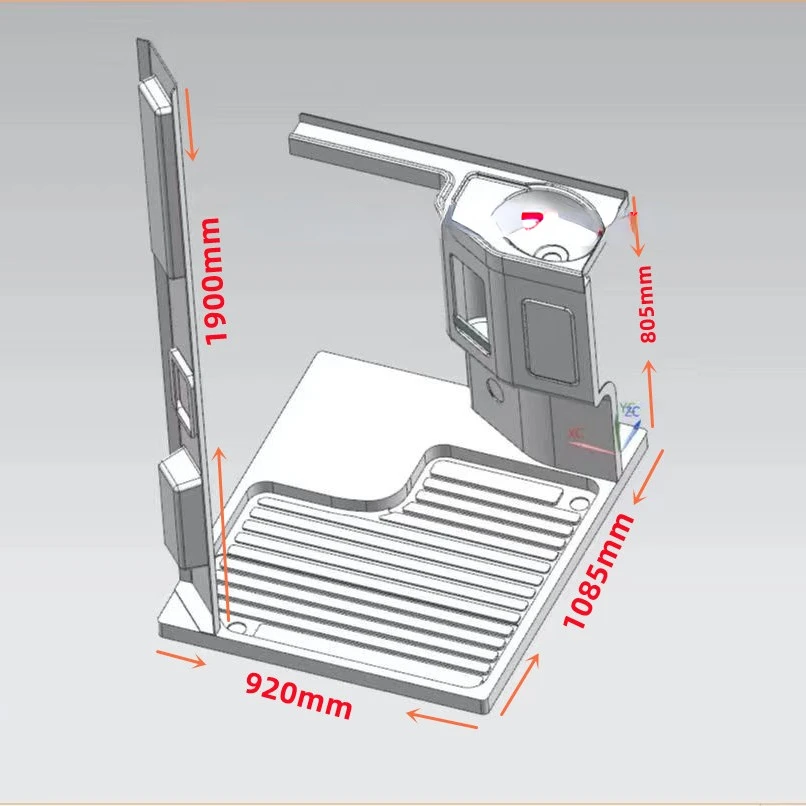 RV integrated one-piece shower toilet kits for Campervan Motorhome trailer marine boat bathroom