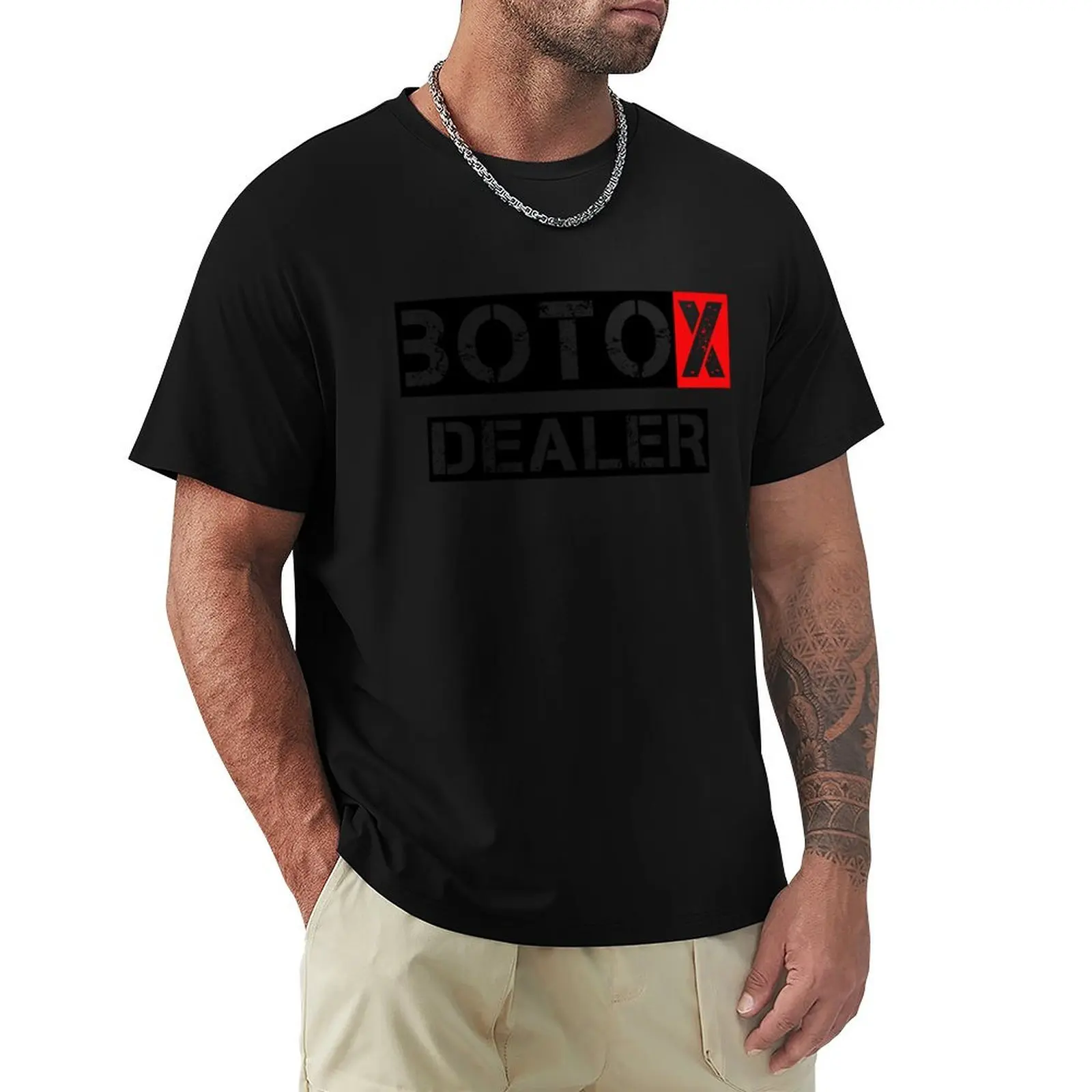 Camiseta de Estética Cosmética para Enfermeiras e Injetoras de Botox, com Estampa de Seringa, Corte Regular, Lisa