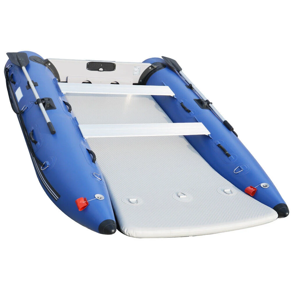 Aufblasbarer Katamaran Aufblasbares Boot Schlauchboot Mini-Katamaran Blau