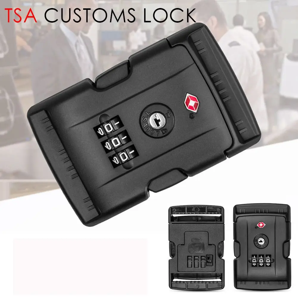 Anti-theft Safely Code Padlock 3 Digit Combination Lock TSA Customs Lock Protection Security Tools Practical Home Hardware