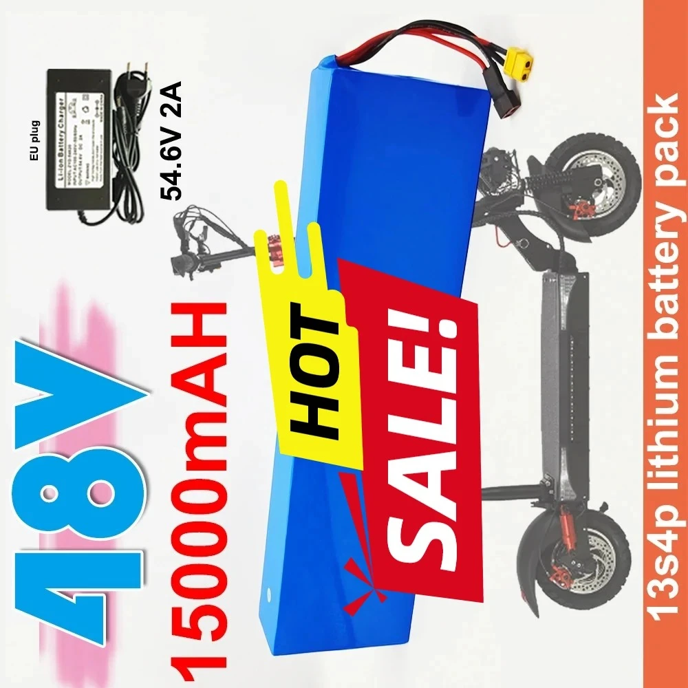 

48V 15Ah 1000W Li-ion Battery 13S4P 48V Li-ion Battery for 54.6V CitycocoKugoo M4/M4ProBMS Electric Scooter