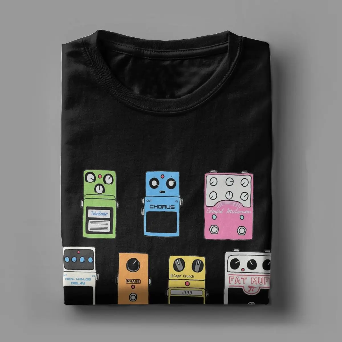 تيشيرت تسجيل دواسات الجيتار ، دواسات تأثير القدم والعتاد الغيتار ، تي شيرت الموسيقى ، تيشيرتات غير رسمية للرجال ، مهندس قطن ، مقاس كبير