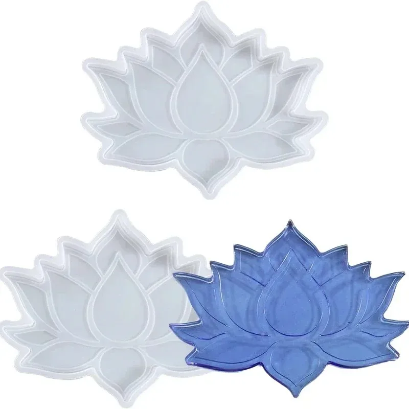Lotus Flower Epoxy Resin Coaster Molds Set - 2026 Crystal Clear Silicone Mat DIY Crafts Cup Coaster Making Kit
