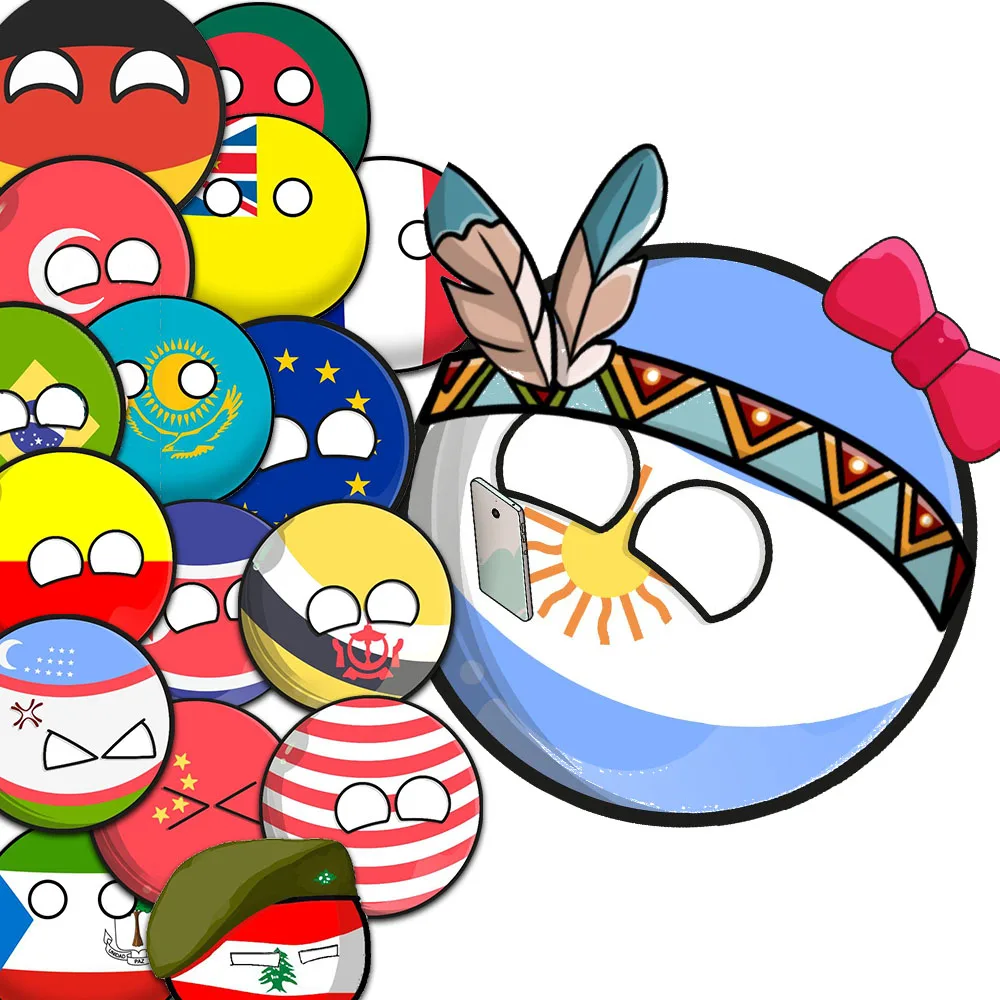 10/50/100 Uds. Pegatinas de Countryball de Alemania/EE. UU., pegatinas bonitas de países, pegatinas impermeables para equipaje, guitarra, portátil, pegatinas de artículos de fútbol