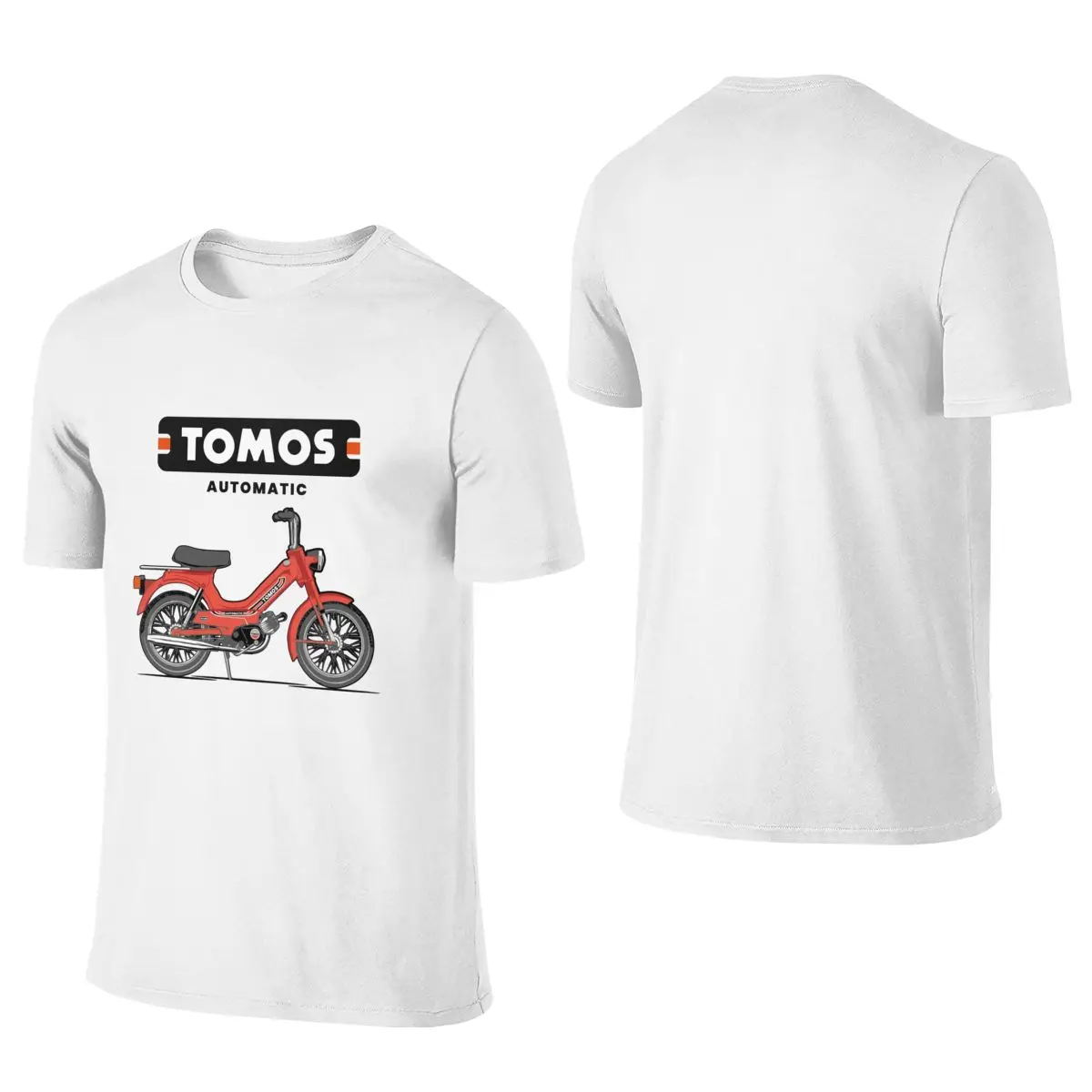 Design Tomos Moped T-Shirt Summer T Shirt Cotton Short Sleeve Tops Tees TShirt Clothing