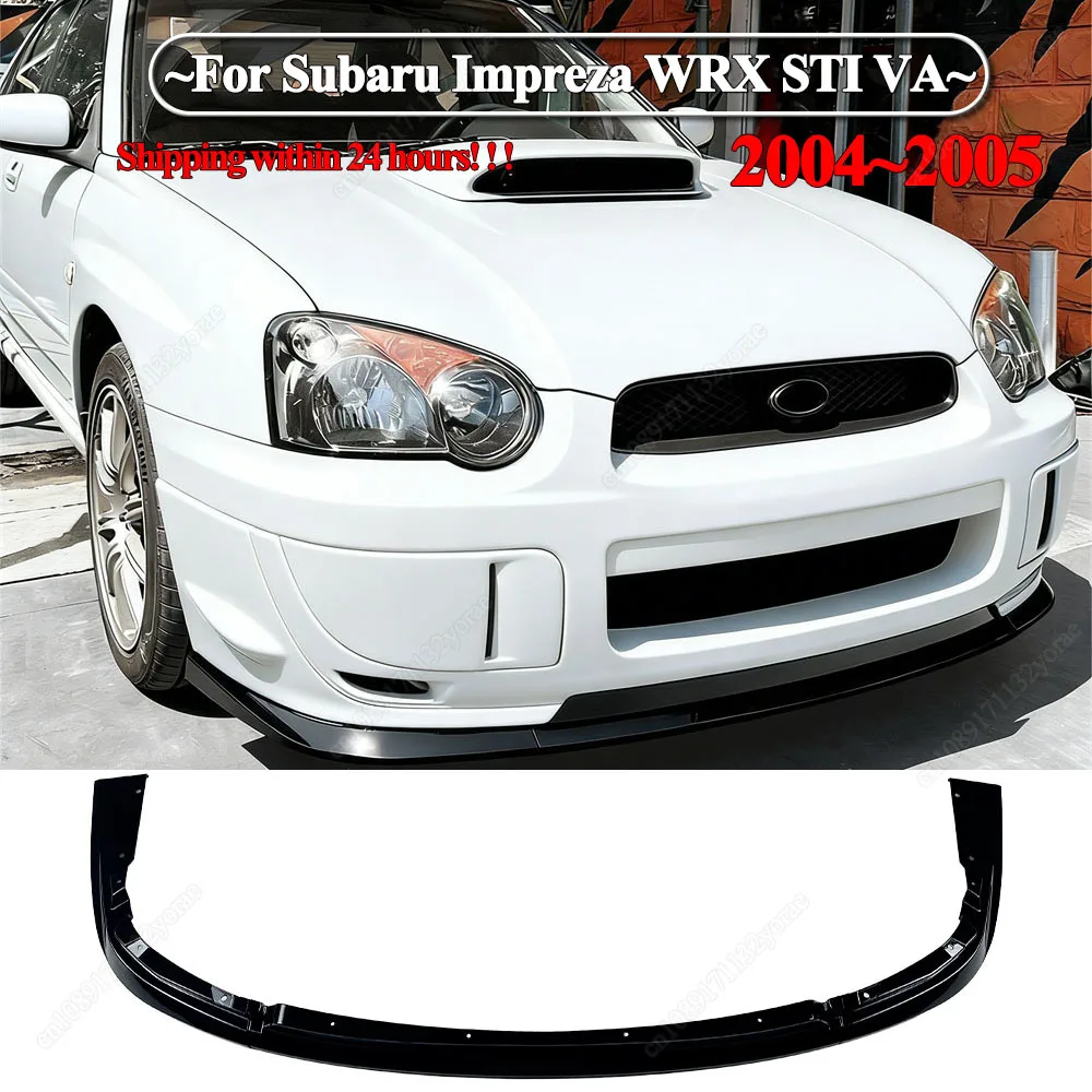 

Для Subaru Impreza WRX STI VA 2004 2005, автомобильный передний бампер, спойлер, нижний диффузор, сплиттер, комплекты кузова, отделка каналов, черная тюнинг