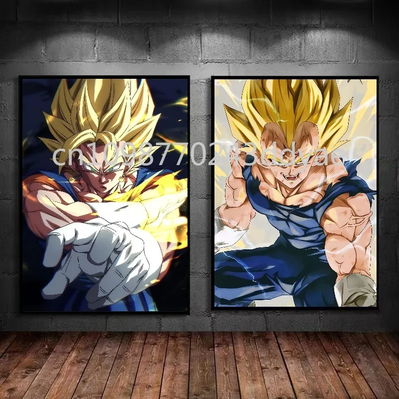 

Anime Dragon Ball Poster Wukong Vegeta Printed Canvas Painting Suitable for Home Children's Room Wall Art Decoration Painting
