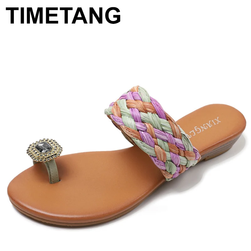 Shoes Woman  Glitter Slides Slippers Soft Pantofle On A Wedge Shale Female Beach Low Rubber Flip Flops Jelly Comfort New Sab