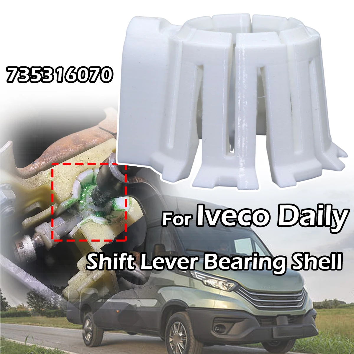 

For Iveco Daily IV V VI Gear Linkage Selector Bushing Shifter Bearing Shell Gearstick Lever Rod bush Car Repair parts 2007-2017