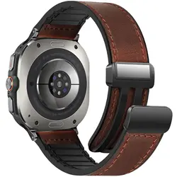 Magnetic Leather Silicone Bracelet for Samsung Galaxy Watch Ultra 47mm Quick Fit Strap Correa for GALAXY ULTRA 47MM Luxury Band