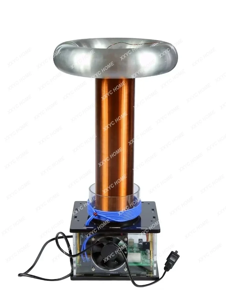 

Large solid state Tesla coil DIY kit light arc extinguishing high power artificial lightning arc generator 30cm arc