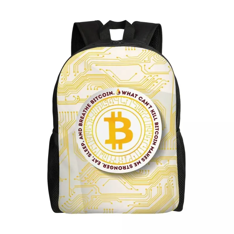 

Eat Sleep Bitcoin Backpacks School College Students Bookbag Fits 15 Inch Laptop Cryptocurrency Blockchain BTC Lover Bags