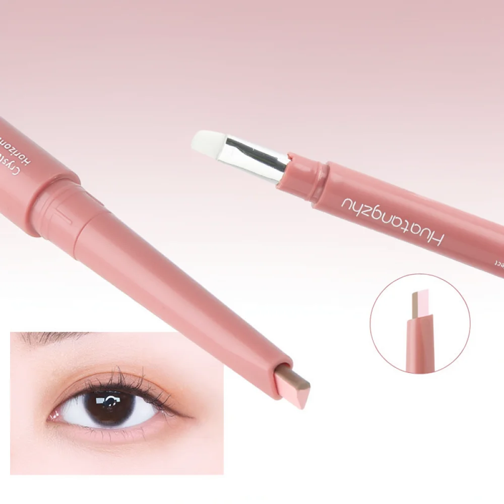 Double Head Under Eye Highlighter Shadow Pencil Waterproof Long Wear Easy Application For Huatangzhu Beauty Tool