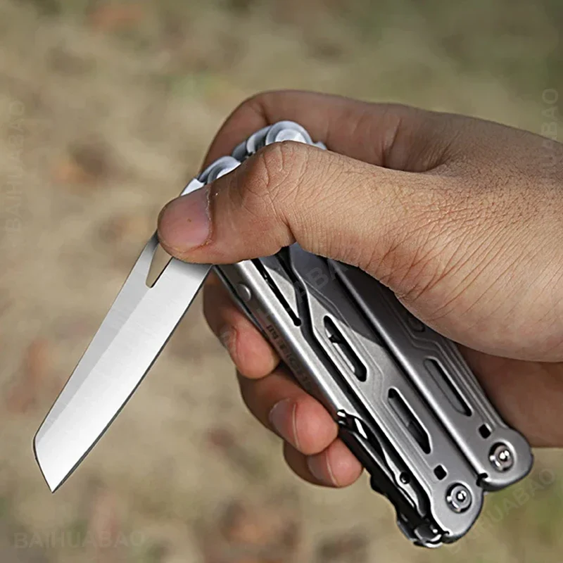 BHBT 17 in 1 pinze Multitool pieghevole strumento combinato multifunzionale forbici portatili lama per sega EDC Outdoor Multi Tools