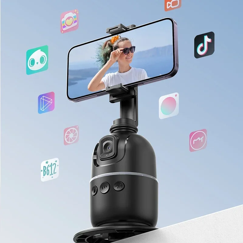 Automatic Facial Tracking with 360 ° Rotation, Mobile Phone Holder for Portable Intelligent Human Body Photography Camera Holde