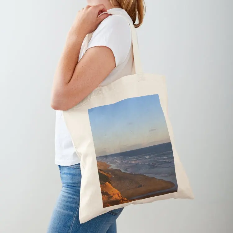 Baylys Beach Sunset, Nueva Zelanda, Bolsa de compras de lona, bolsa plegable para supermercado, Bolsa de lona