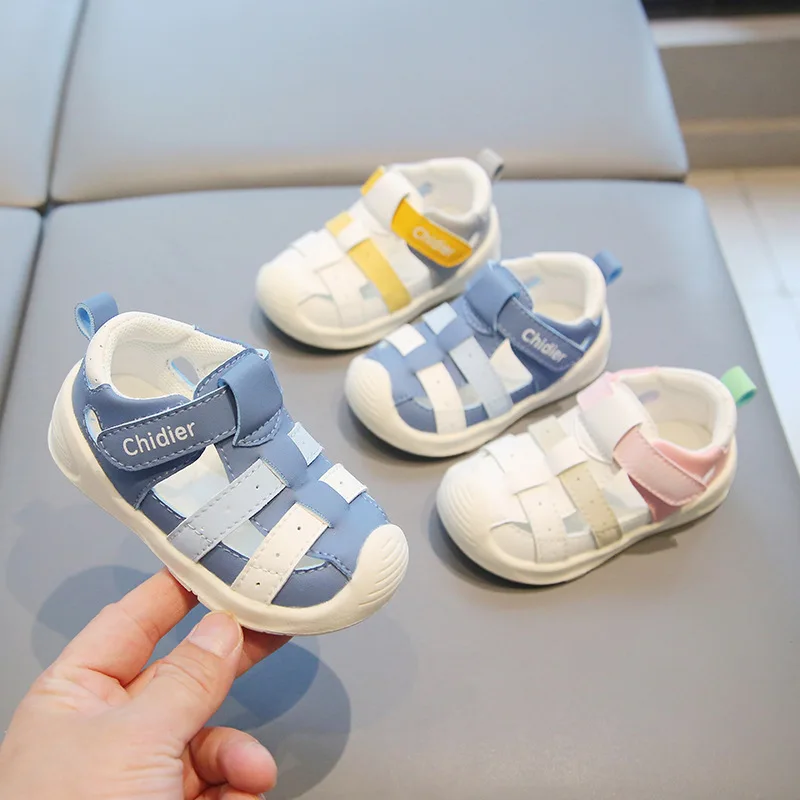 Baby Sommer Kleinkind Schuhe Kinder lässig Baby wasserdichte Leders andalen Jungen Mädchen rutsch feste weiche Sohlen Kleinkind Sandalen