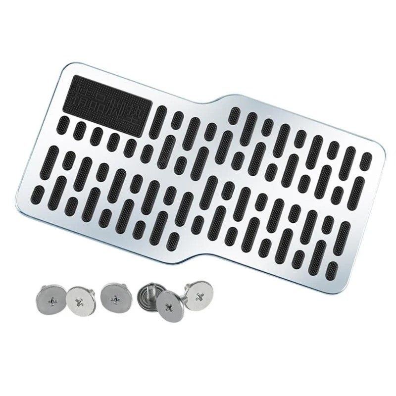 U75F Steel Not Slip Pedal Wear Resistance Footrest Not Slip for Car Driving Safety