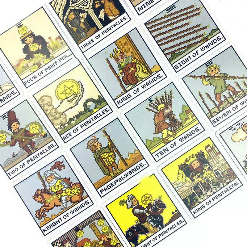 1 Box 8 Bit Fantasy Tarot Deck Card Profetie Waarzeggerij Familie Party Board Waarzeggerij Spel Beginners Tarot Kaarten Bordspel