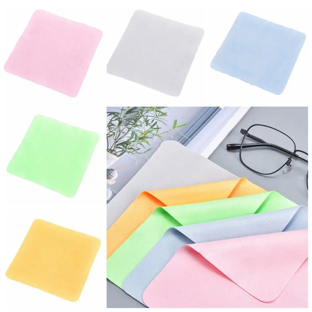 Portable Suede Glasses Cloth Solid Color Microfiber Phone Glasses Cleaner Cleaning Wipes Lens Phone Screen Glasses Cleaner Male