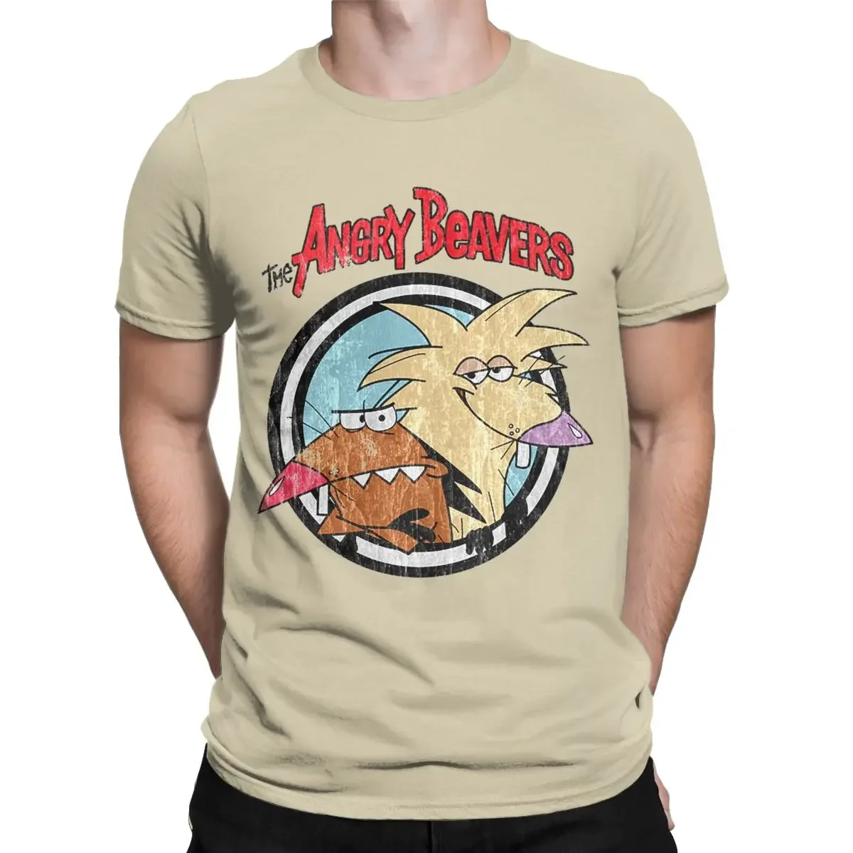 Angry Beavers T Shirt for Men Cotton Novelty T-Shirt Crewneck Tees Short Sleeve Clothes Summer