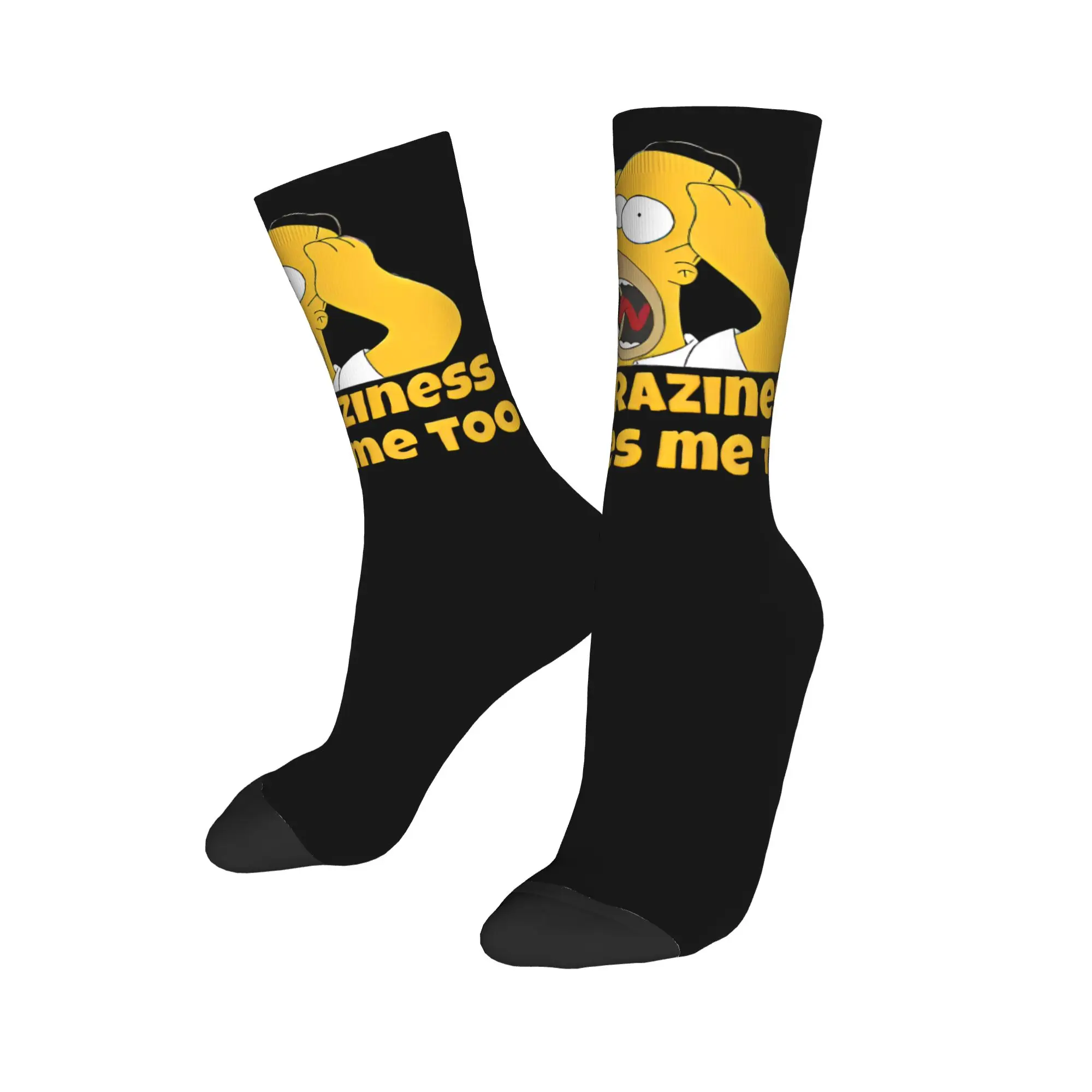 Fashion Male Men Socks Casual The S-Simpsons Sock Polyester Cartoon  Graphic Women's Socks Spring Summer Autumn Winter,