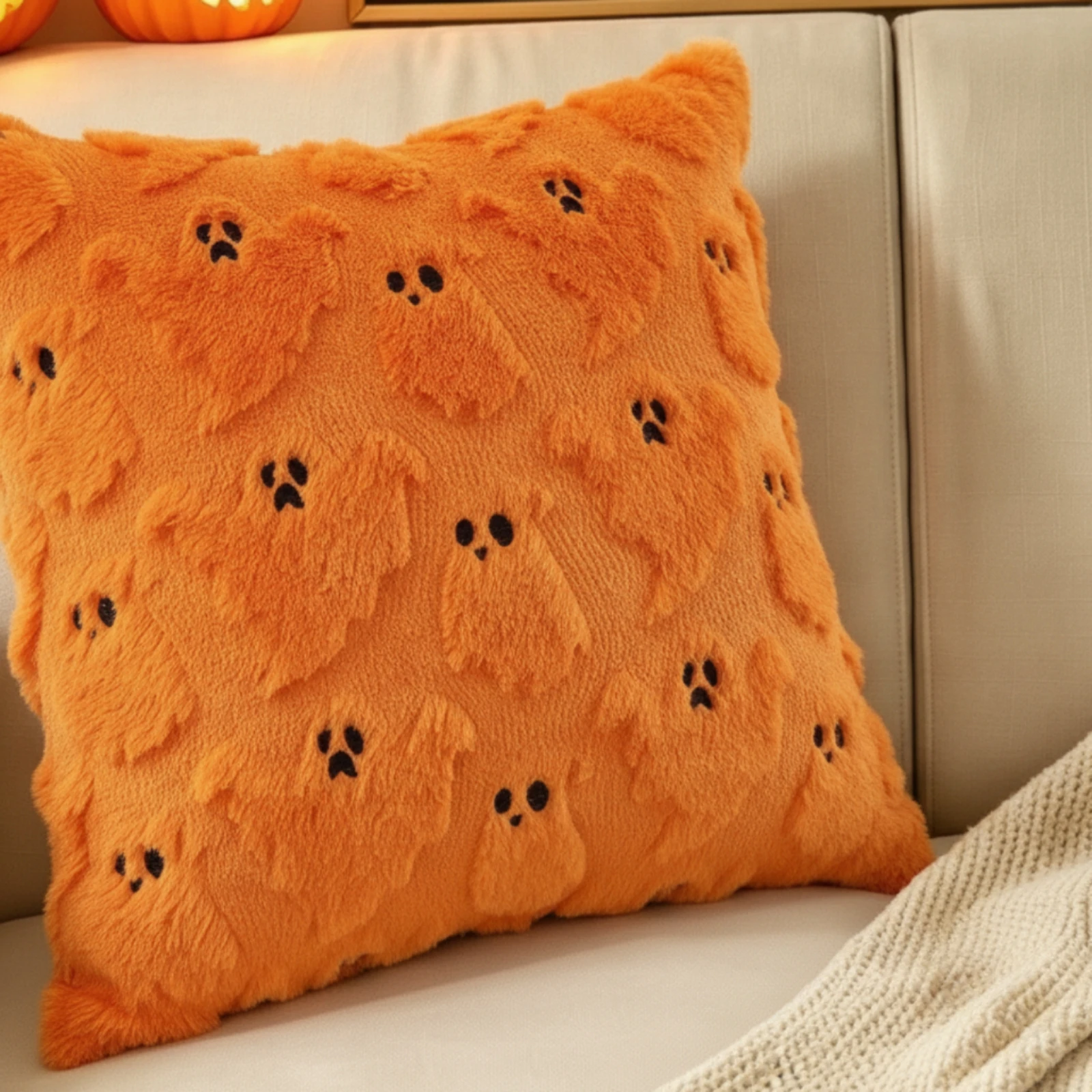 Throw Pillow Cover Embroidered Decorative Pillow Cover Pillowcase Square Vibrant for Sofa, Living Room