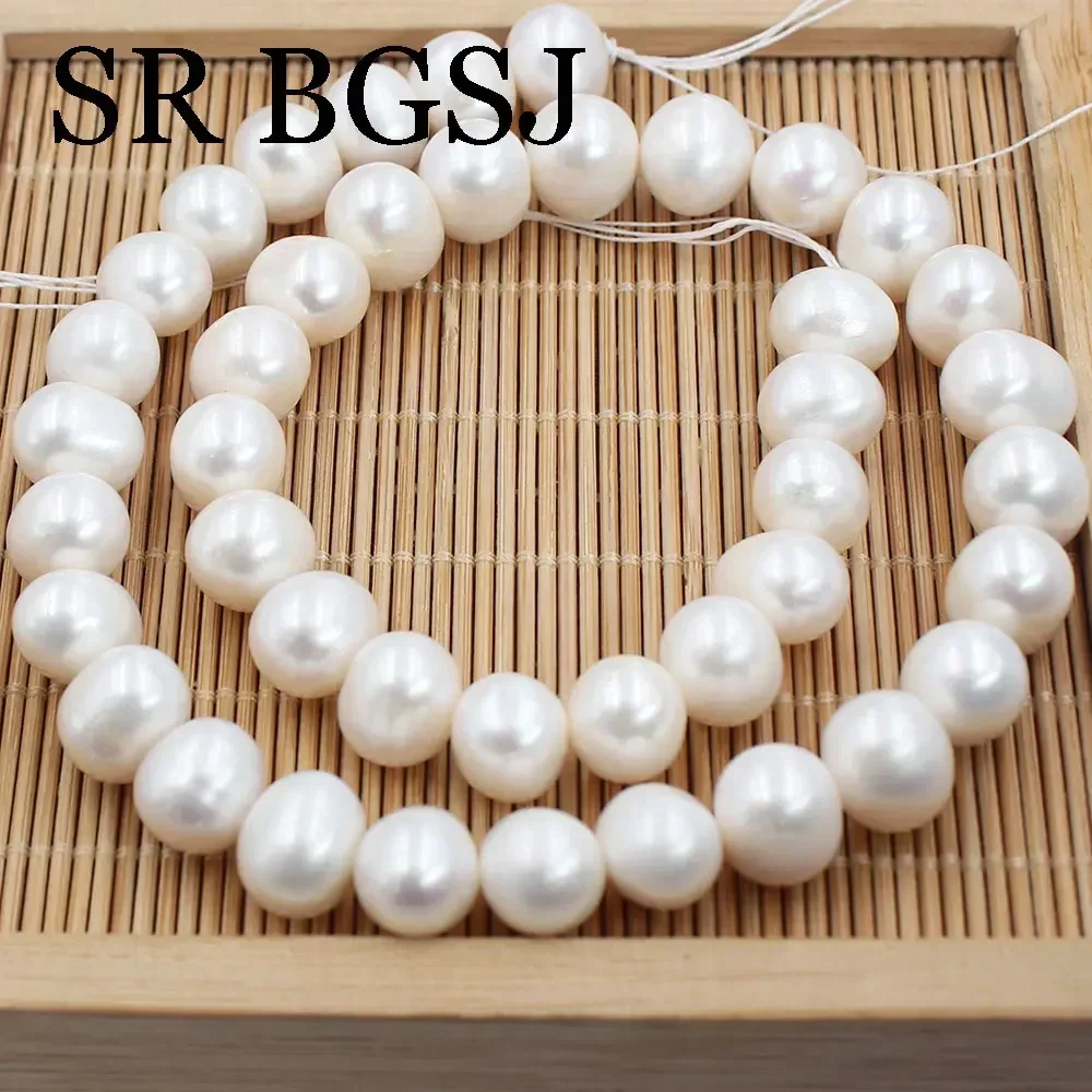 10-11mm AAA High Quality Rice Natural Freshwater Pearls Spacer Beads for Jewelry Supplies DIY Women Necklace Bracelet 14