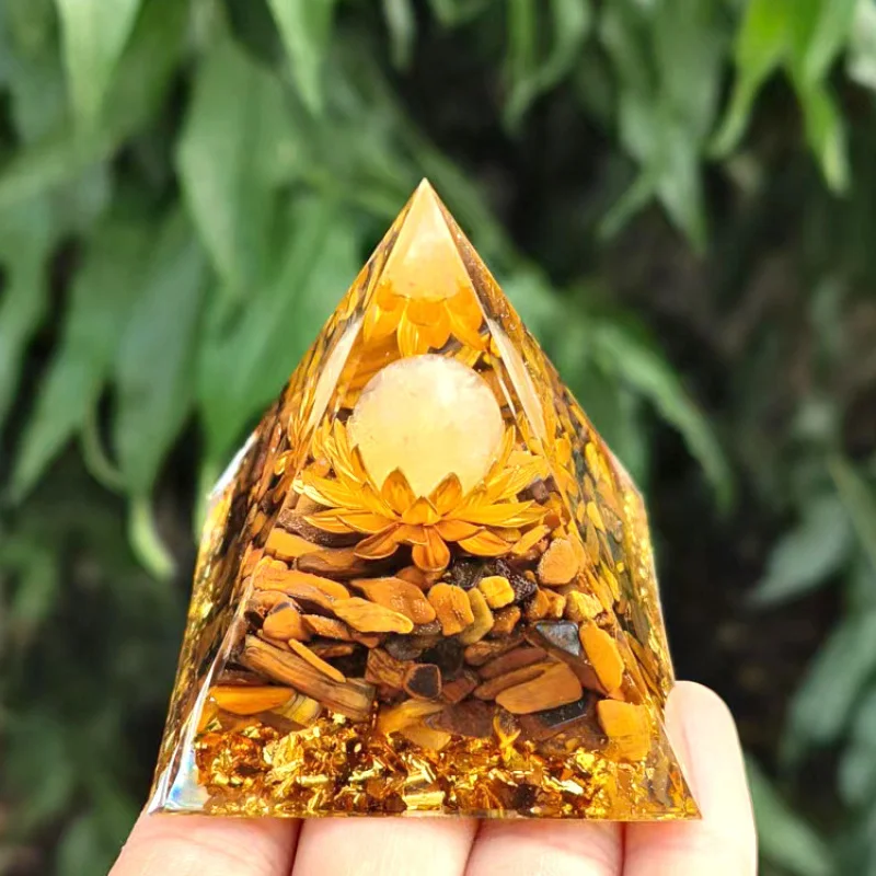 Pyramid Crystal Gravel Epoxy Resin Home Desktop Handmade Ornament Gift
