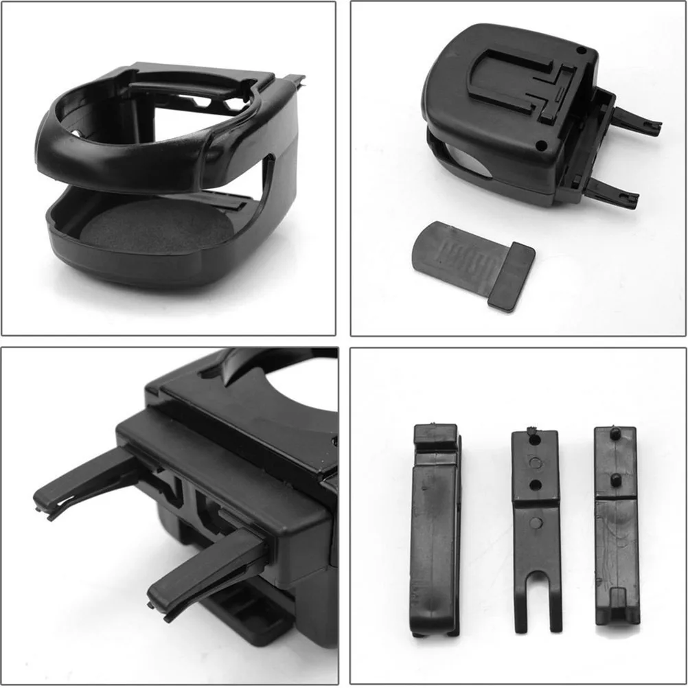 

Car Air Cup Holder Car Drink Holder 10x8x6cm Black ABS Drink Stand Horizontal Vent Compatible Vehicles Flexible Board