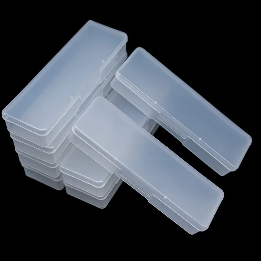 

8Piece Clear Manicure Tool Box for Nail Art Supplies Transparent Portable Storage Organizer Case for Nail Tools and Accessories
