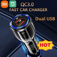 Xiaomi QC3.0 Fast Car Charger 6A Charging Dual USB Car Charger Multi Functional Car Charging Head For IPhone15 Xiaomi Huawei