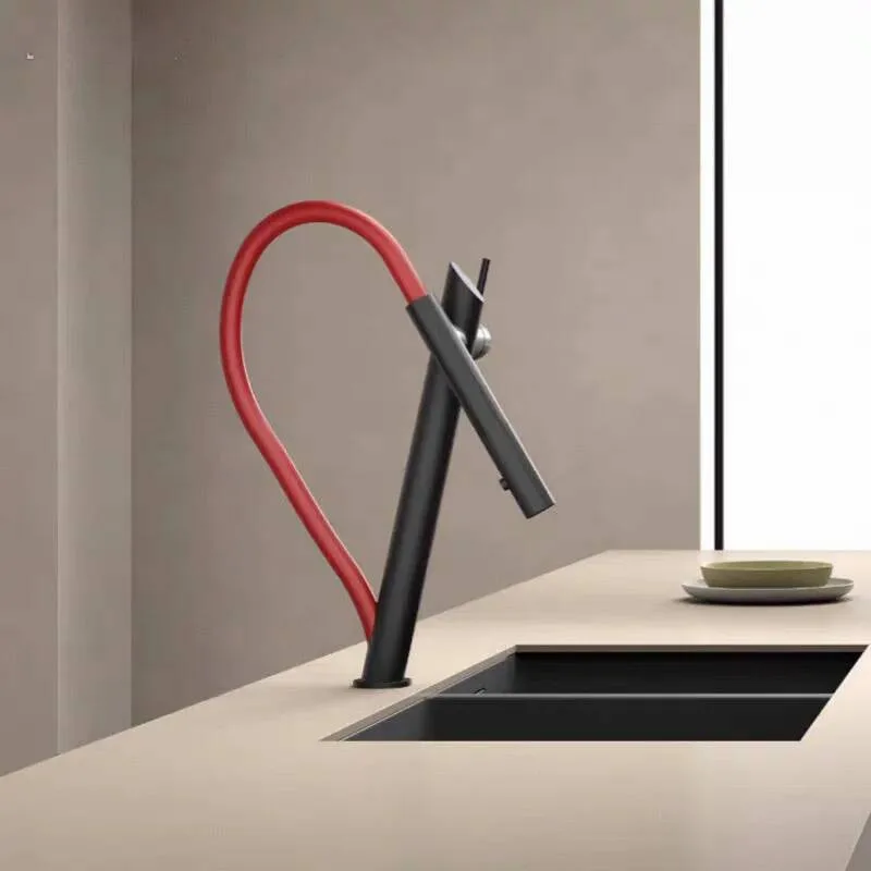 Stainless Steel Hot and Cold Magnetic Kitchen Faucet Vegetable Basin Sink Tap Pull out Universal Single Handle Rotating Faucet