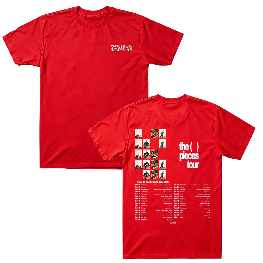 2026 The Pieces Tour Merch T-Shirts Wave To Earth Mode-T-Shirt für Männer und Frauen Harajuku Kpop Oversized T-Shirts Baumwolle Kurzarm-Oberteil – Detail 7