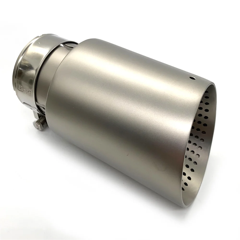 1 Pcs Matte Stainless Steel Car Exhaust Tip System Pipe Universal Exhaust Tip For VW GTI MK7 Golf7 Nozzle 60MM 63mm Muffler Tip