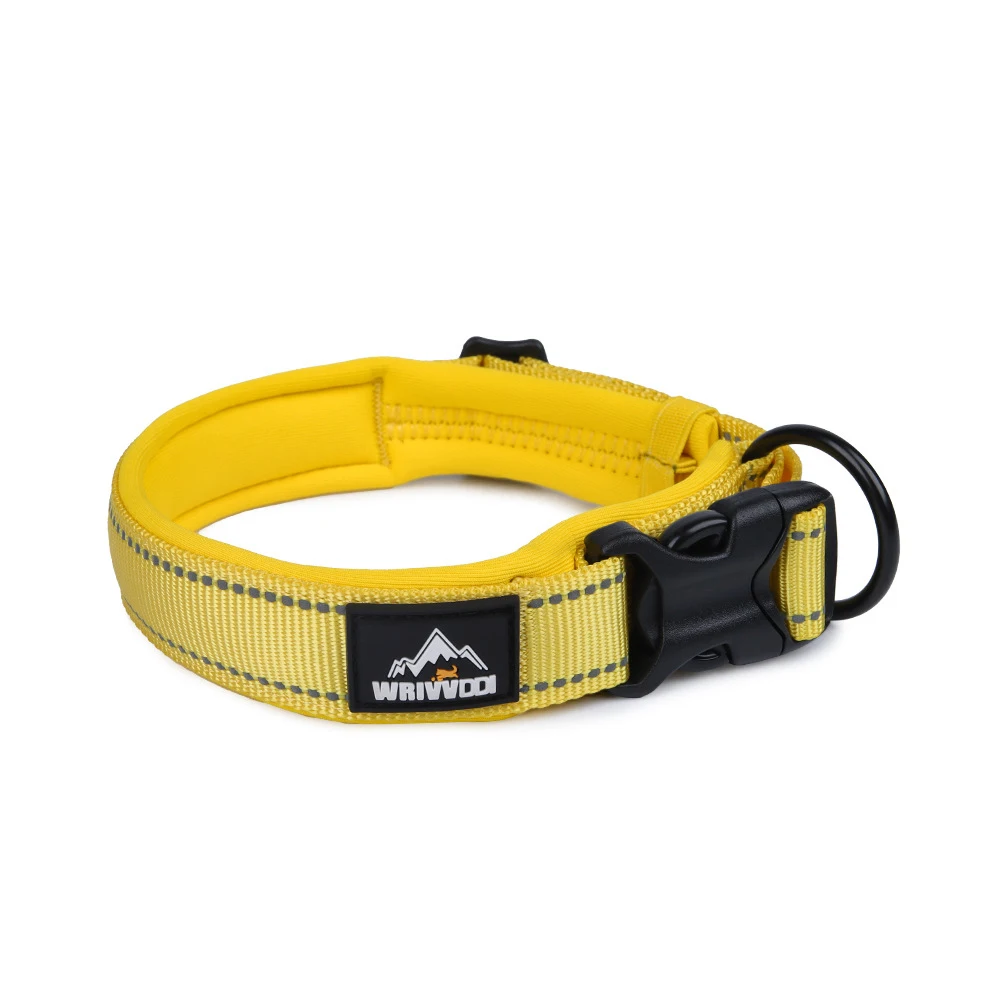 Heavy Duty Dog Collar For Large Medium Breeds - Durable Chew Resistant Nylon, Secure Anti-Slip Buckle_voghion.com