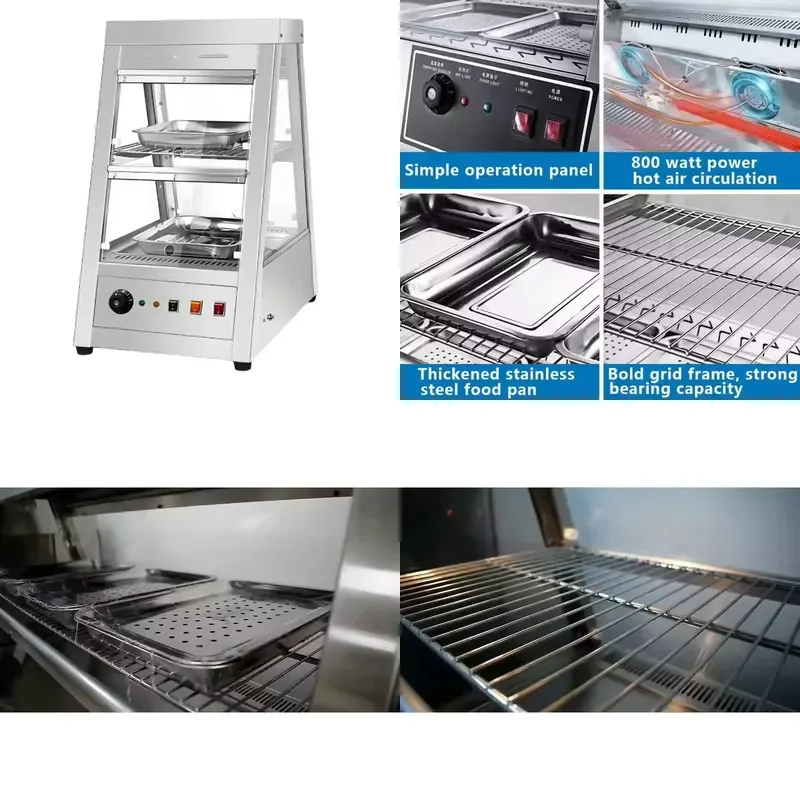 for  Commercial Custom Stainless Steel Glass Electric Buffet Warmer Remote Monitoring 24 Hours Operation 3000-5000W Power