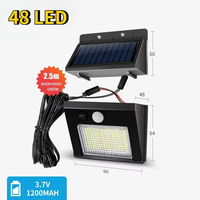 48LED Split Solar Light PIR Motion Sensor Wall Light Solar Lamp Outdoor IP65 Waterproof Solar Countyard Garden Wall Lamp