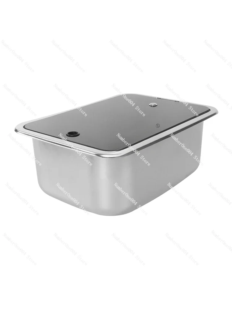 Suitable for RV Sink Hot and Cold Faucet Small Kitchen Wash Basin Round Vegetable Sink Stainless Steel Single Sink Water Basin