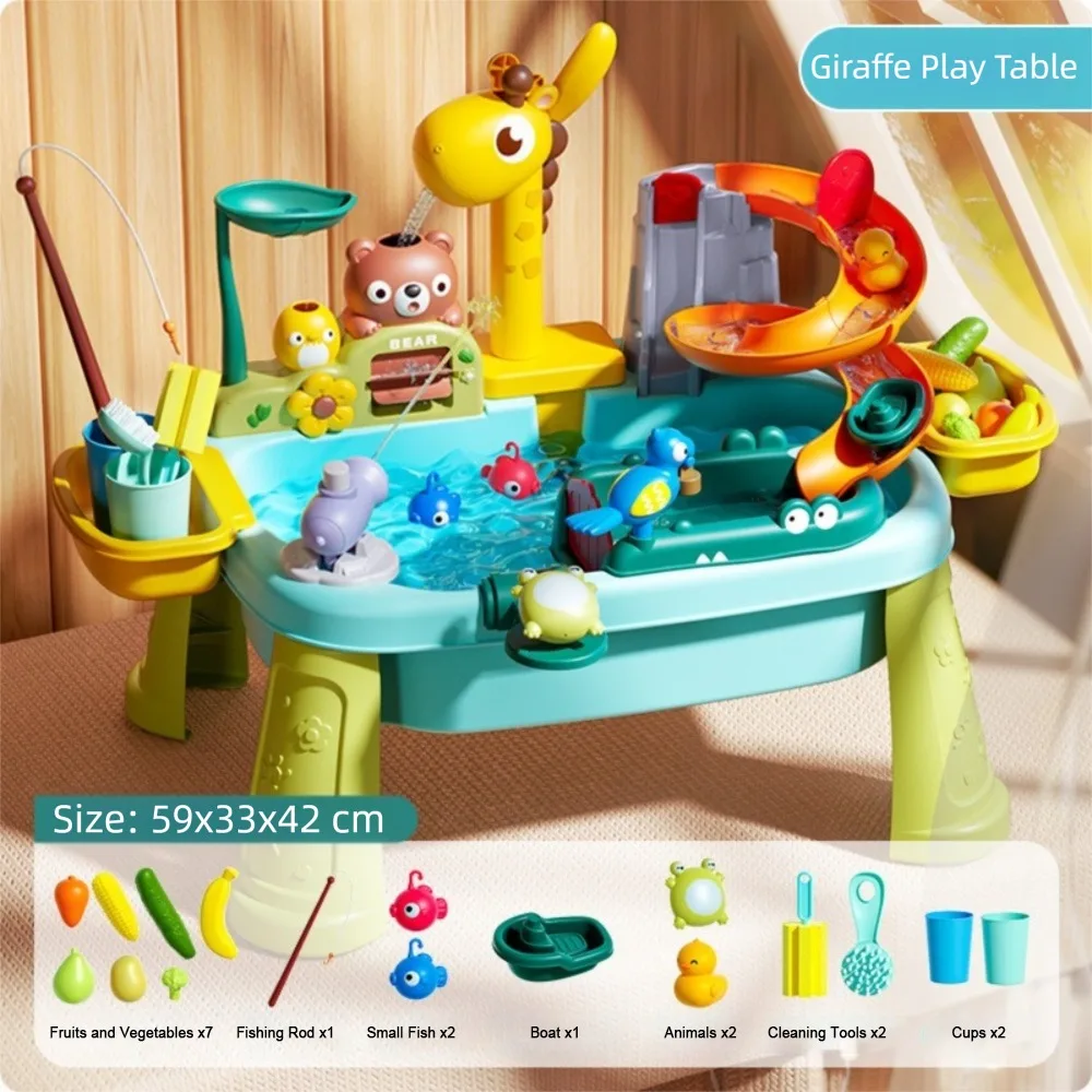 Lavabo à eau, jouets de cuisine pour enfants, Fruits et légumes, ensemble de vaisselle, jouet de jeu de rôle, amusant électrique