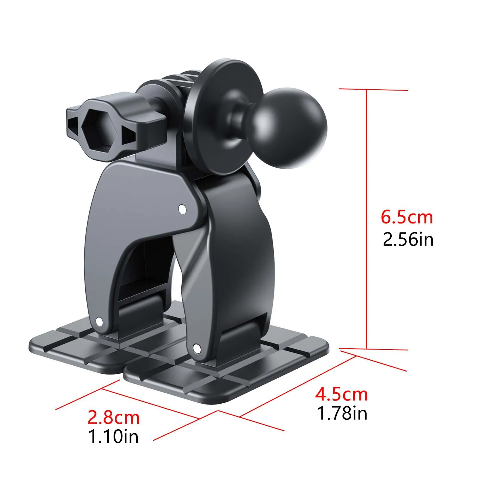 Universal 17mm Ball Head Car Dash Dual Self Adhesive Base 360 Degree Rotation Phone Holder Cellphone Support Bracket Accessories image 5