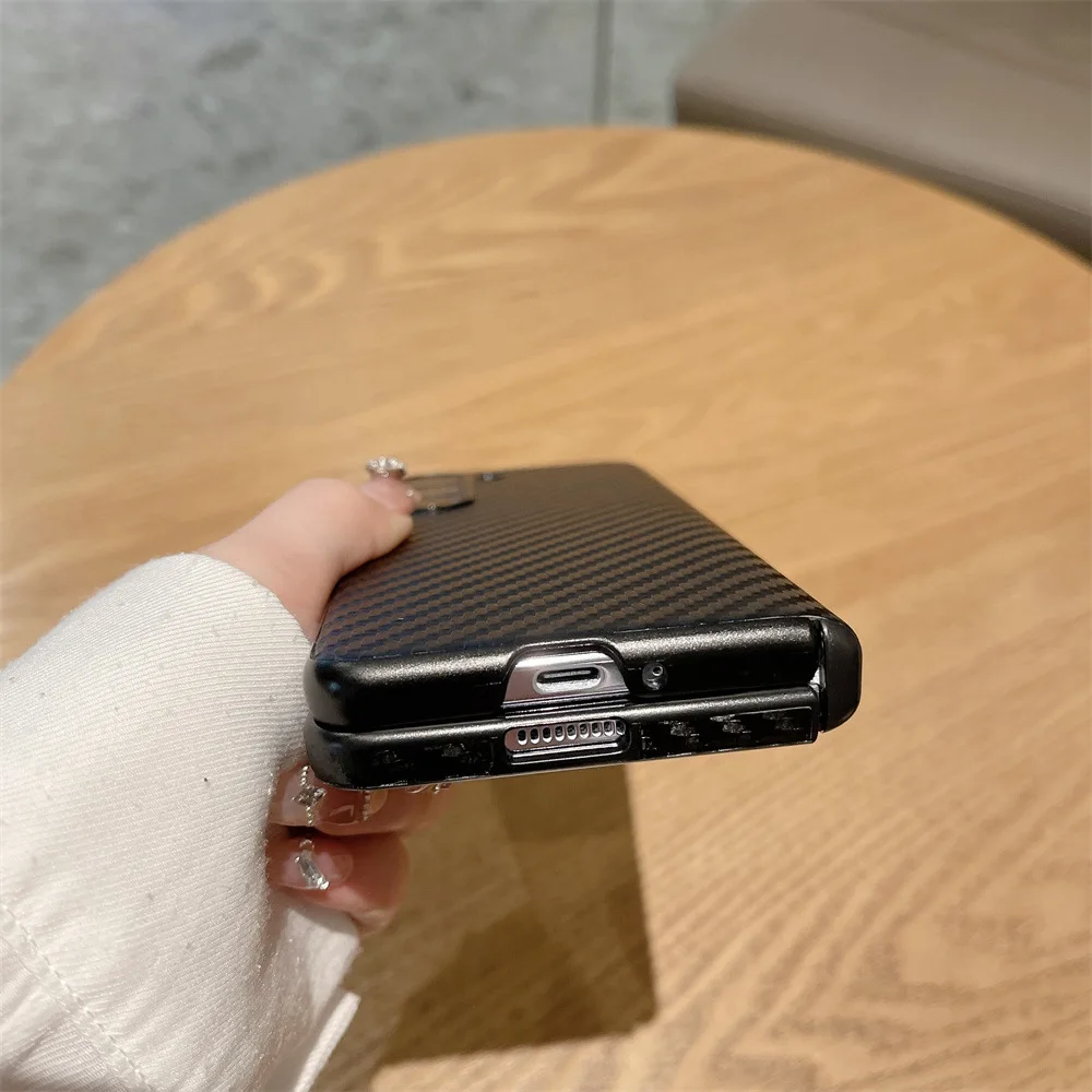 حافظة واقية فاخرة مفصلية لهاتف سامسونج Z Fold 5 ، حافظة جلدية شاملة ، حافظة خفيفة الوزن لهاتف جالاكسي Z Fold5