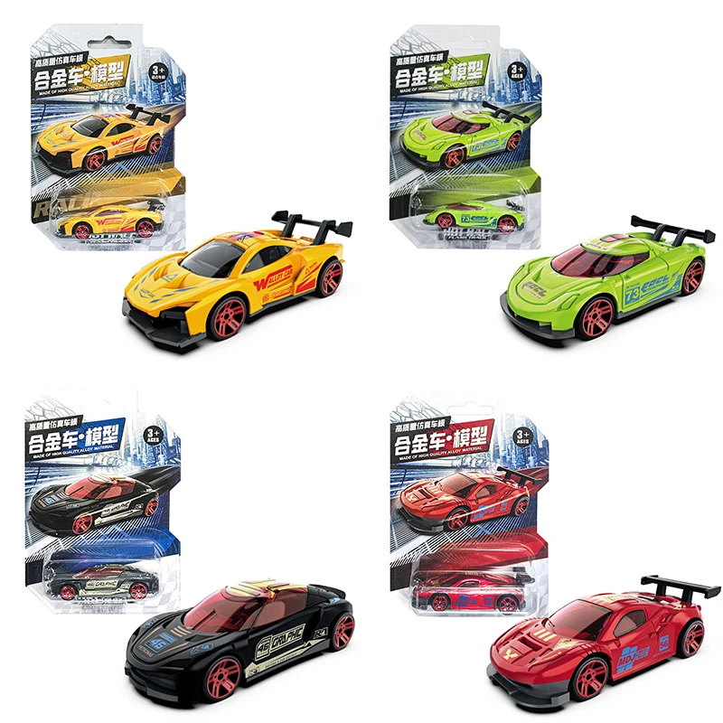 Nuovo super auto sportiva per bambini mini auto in lega scorrevole tirare indietro auto sportiva modello da corsa set giocattolo