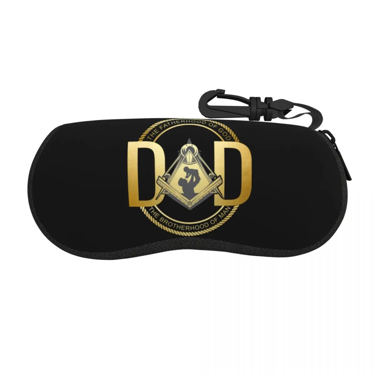 Custom Masonic Dad Freemasonry Sunglasses Case Neoprene Zipper Father's Day Freemason Shell Eyeglass Case Protective Box