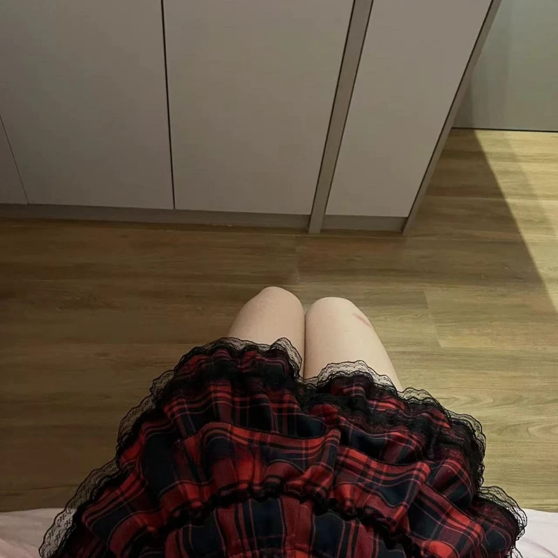 

Summer Y2k Subculture Puffy Mini Skirt Female Sweet Lace Cake New Summer Skirts Women Chic High Waist Slim Short Skirt 2025 New