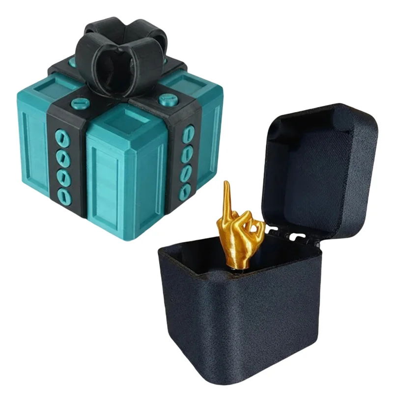 Annoying Pop Up Middle Finger in A Box, DIY Assembly Prank Toy for Adults, Funny Office Gag Gift, Viral Funny Surprise Present