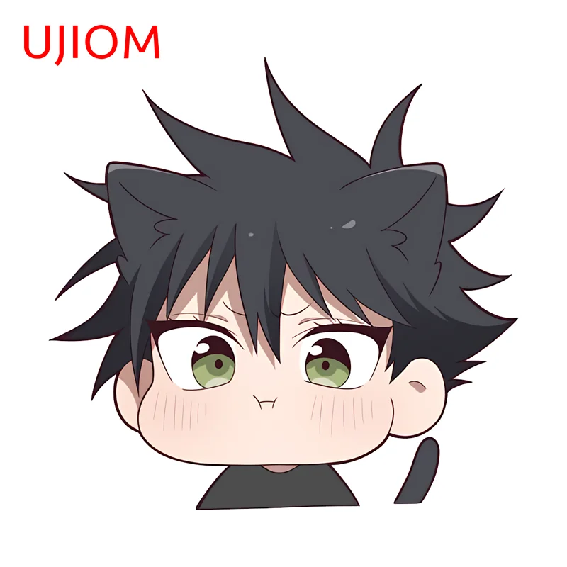 UJIOM Cat Ears Fushiguro Megumi Enchanting Boy Wall Sticker Delicate Attractive Sunscreen Graffiti Decal Art DIY Home Decor