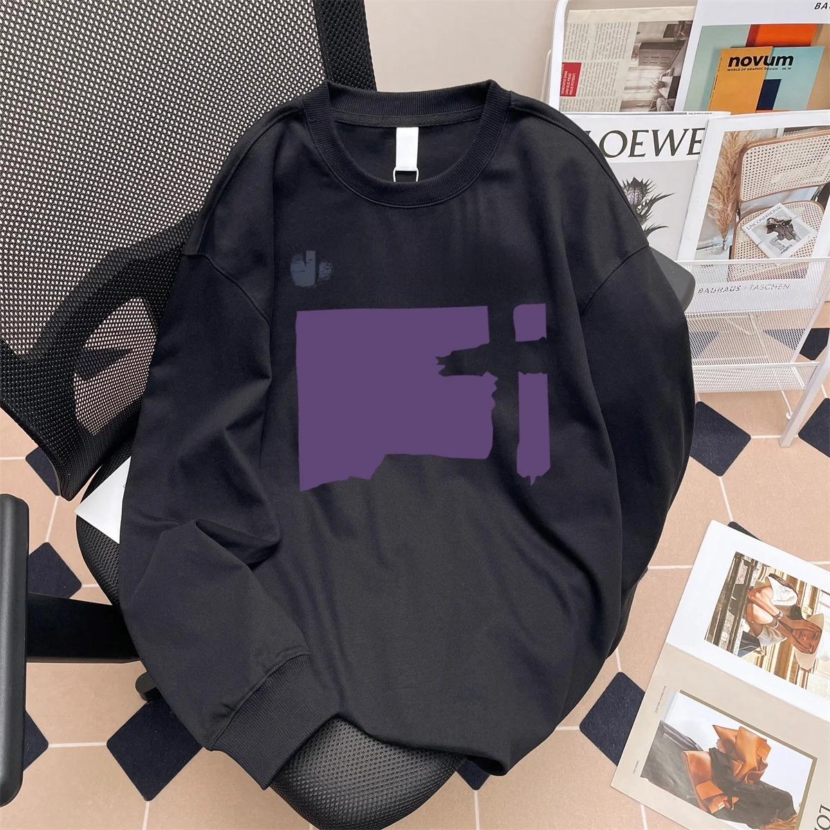 

Американская хлопковая футболка с длинным рукавом, мужская, свободного кроя, тонкая, базовая, для весны и осени, повседневная, с круглым вырезом