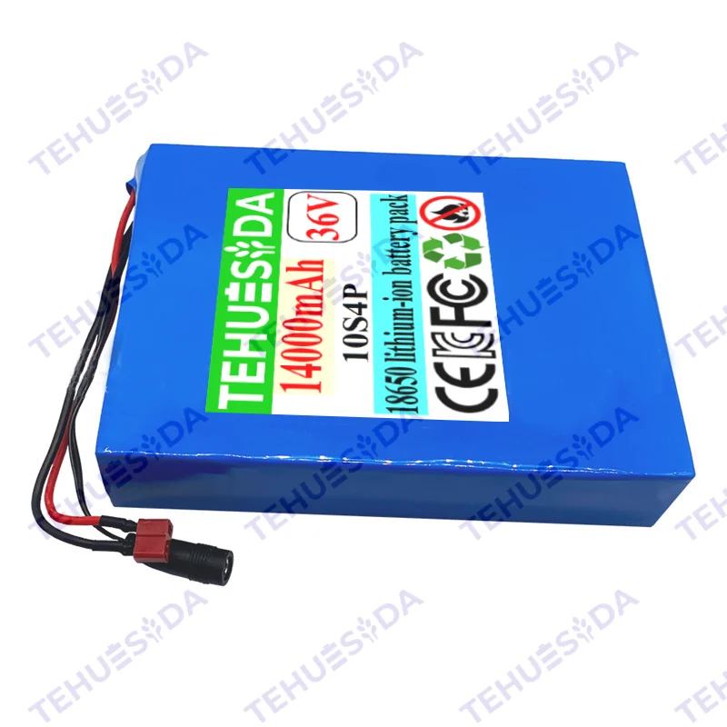 Brand New 18650 36V 10S4P Square 42V 14Ah Scooter Moped Power Lithium Battery Pack Built-in BMS Commuter Tool