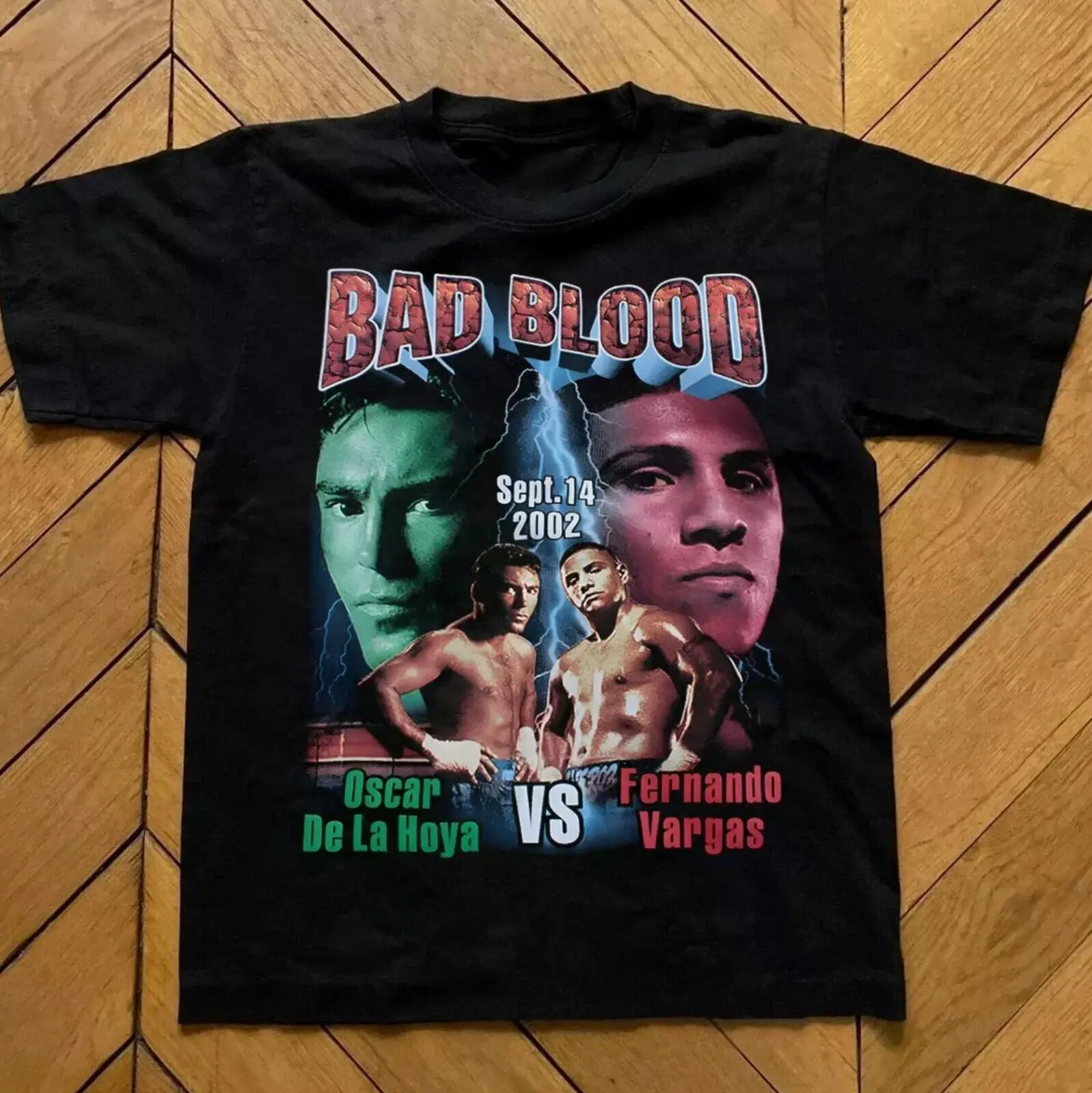 Oscar De La Hoya vs Fernando Vargas 2002 Black S-2345XL Unisex T Shirt